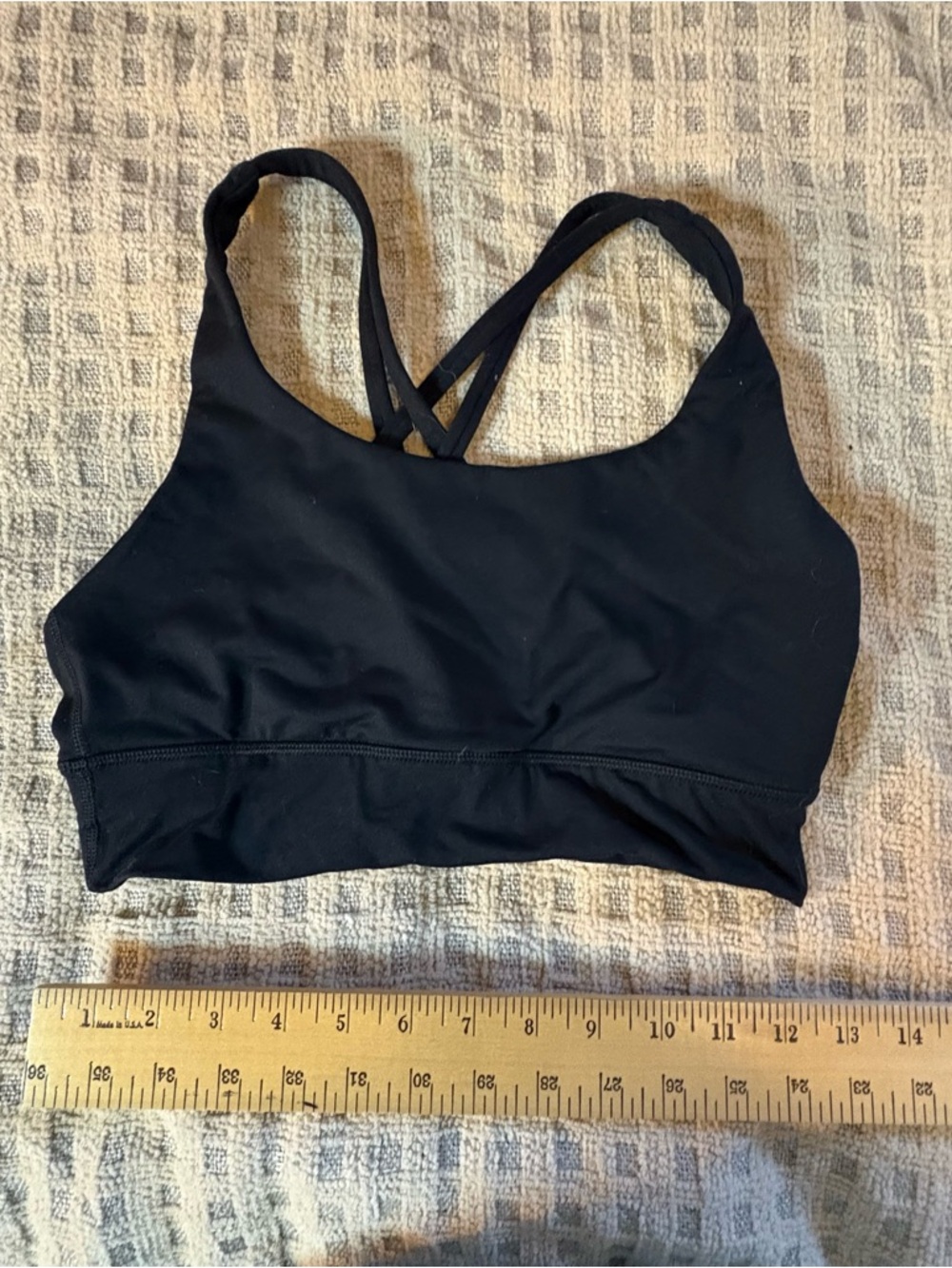 Women's Black Strappy Low-Impact Sports Bra